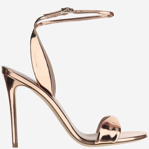 Laminated Leather Heeled Sandals - Giorgio Armani - Modalova