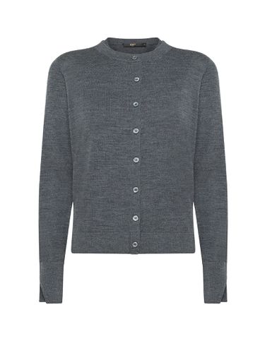 Seventy Gray Merino Wool Cardigan - Seventy - Modalova