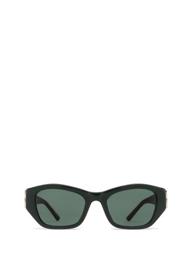 Bb0311sk Shiny Solid Dark Green Sunglasses - Balenciaga Eyewear - Modalova