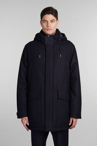 Zegna Coat In Blue Wool - Zegna - Modalova