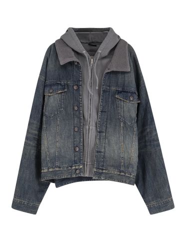 Layered Cotton Denim Jacket - Balenciaga - Modalova