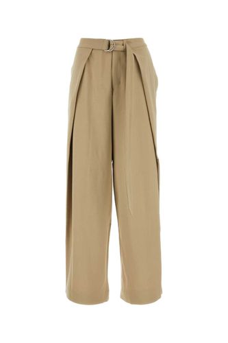 Beige Viscose Blend Wide-leg Pant - Ami Alexandre Mattiussi - Modalova