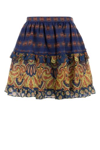 Printed Linen Skirt - Valentino Garavani - Modalova