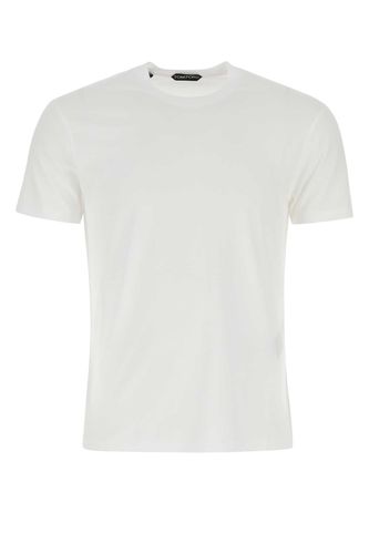 White Lyocell Blend T-shirt - Tom Ford - Modalova