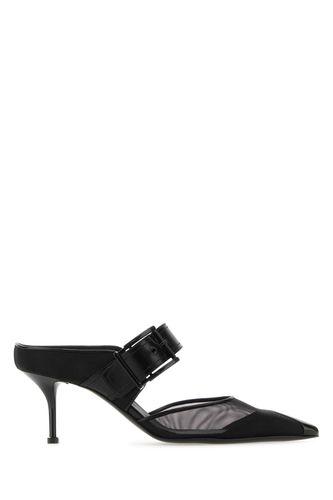 Mesh And Leather Punk Mules - Alexander McQueen - Modalova