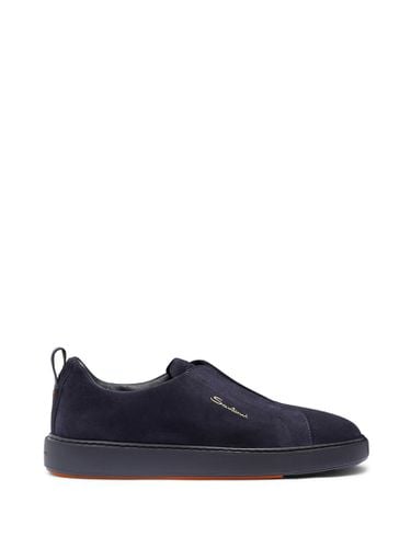 Santoni Suede Slip-on Sneaker - Santoni - Modalova