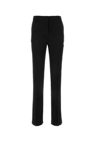 Black Satin Cigarette Pant - Alberta Ferretti - Modalova