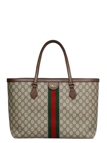 Gucci Web Stripe Detail Logo Tote - Gucci - Modalova