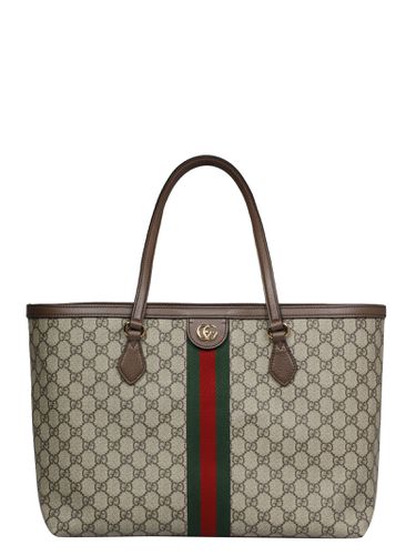 Gucci Web Stripe Detail Logo Tote - Gucci - Modalova