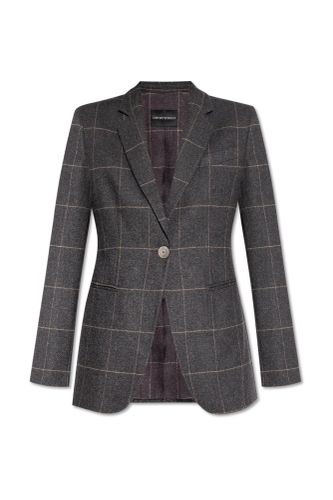 Blazer With Check Pattern - Emporio Armani - Modalova