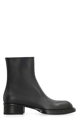 Stack Leather Ankle Boots - Alexander McQueen - Modalova