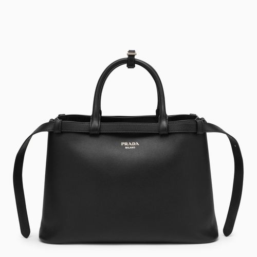 Black Medium Leather Handbag With Belt - Prada - Modalova