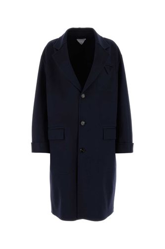 Blue Wool Blend Coat - Bottega Veneta - Modalova