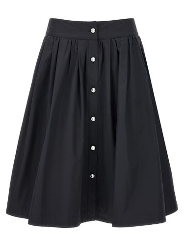 Jewel Button Nylon Blend Skirt - Moschino - Modalova