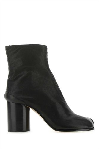 Black Leather Tabi Ankle Boots - Maison Margiela - Modalova
