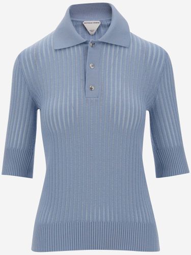 Ribbed Wool Polo Shirt - Bottega Veneta - Modalova