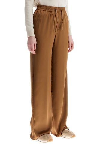 Wide Leg Camel Polyester Pants - Herno - Modalova