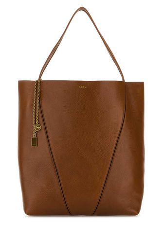 Caramel Leather Large Spin Shopping Bag - Chloé - Modalova