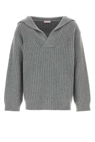 Grey Cashmere Sweater - Valentino Garavani - Modalova