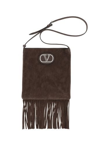 Suede Leather Shoulder Bag - Valentino Garavani - Modalova