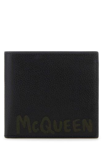 Black Leather Wallet - Alexander McQueen - Modalova