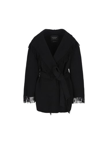 Balenciaga Belted Fringed Coat - Balenciaga - Modalova