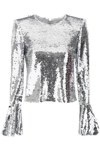 Self-portrait Sequined Cropped Top - self-portrait - Modalova