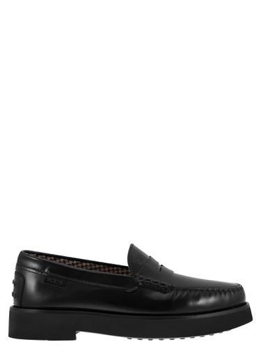 Leather Moccasin With Rubber Bottom - Tod's - Modalova