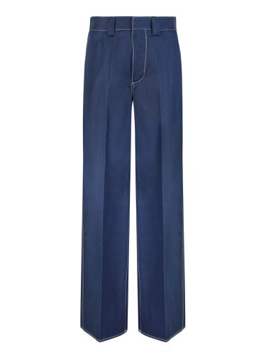 Sunnei Wide Leg Blue Jeans - Sunnei - Modalova