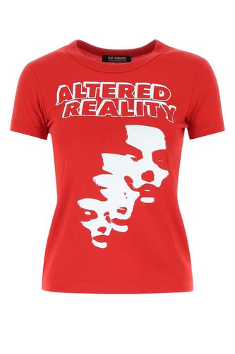 Raf Simons Red Cotton T-shirt - Raf Simons - Modalova