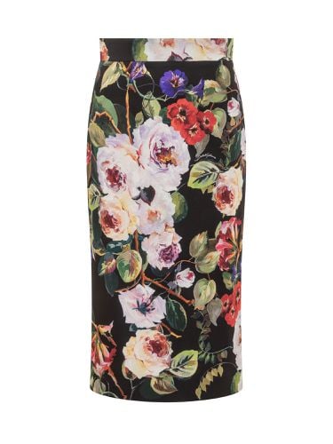 Roseto Silk Charmeuse Longuette Skirt - Dolce & Gabbana - Modalova