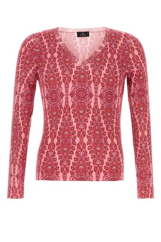 Etro Printed Silk Blend T-shirt - Etro - Modalova