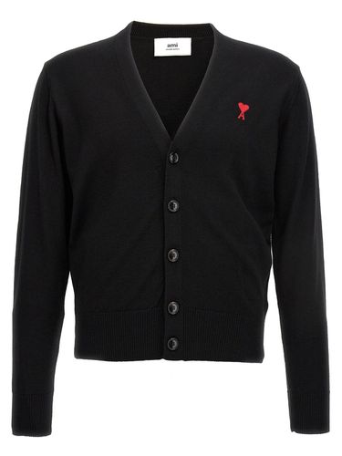 Paris De Coeur Logo Embroidered Buttoned Cardigan - Ami Alexandre Mattiussi - Modalova