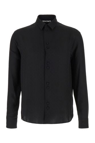 Palm Angels Black Silk Shirt - Palm Angels - Modalova