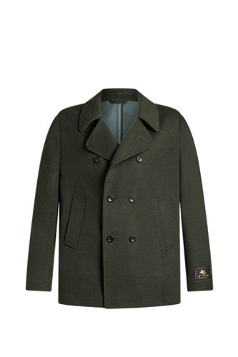 Dark Wool And Cashmere Peacoat - Etro - Modalova