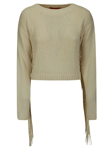 Boxy Sweater With Suede Frings - Wild Cashmere - Modalova