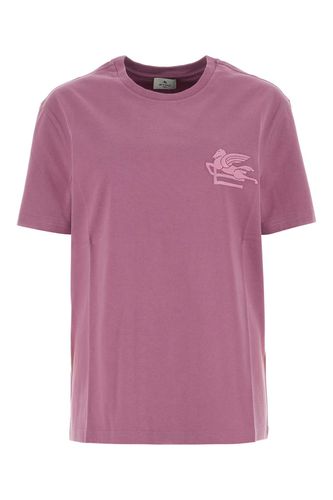 Etro Light Purple Cotton T-shirt - Etro - Modalova