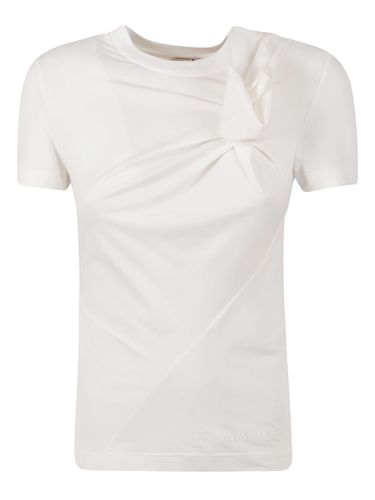 Twisted Detail Round Neck T-shirt - Alexander McQueen - Modalova