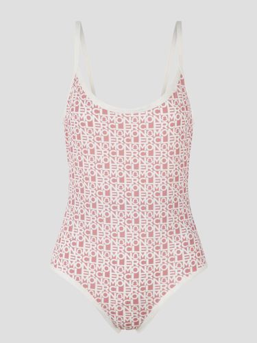 Pink Logoed One-piece Swimsuit - Moncler - Modalova