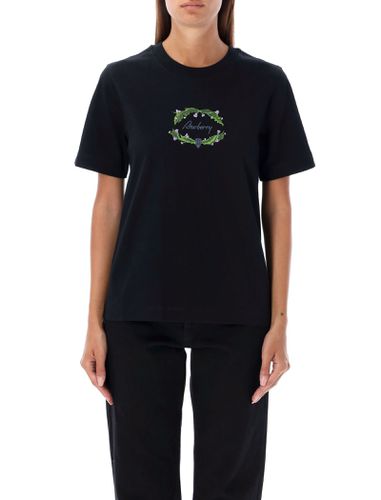 Floral Embroidered Logo T-shirt - Burberry London - Modalova