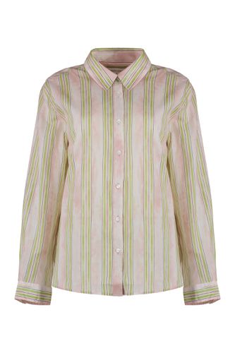 Striped Cotton Shirt - Maison Kitsuné - Modalova