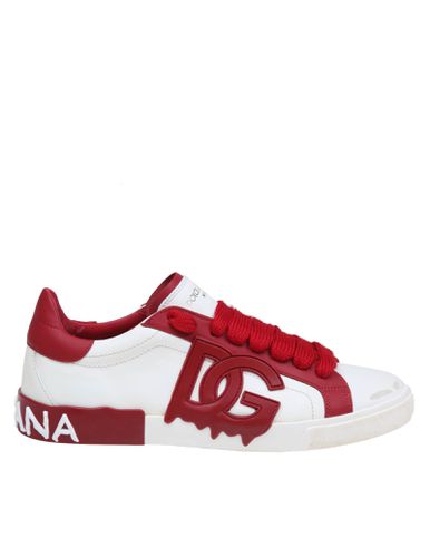 Low Calf Sneakers Color And Red - Dolce & Gabbana - Modalova