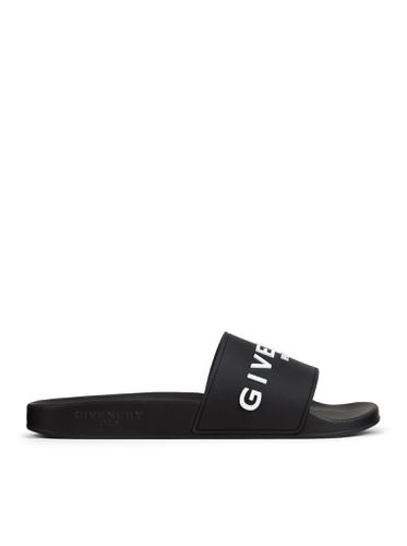 Slide Flat Sandals In Rubber - Givenchy - Modalova