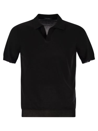 Basic Short-sleeved Cotton Polo Shirt - Tagliatore - Modalova