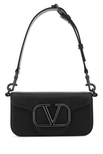 Black Leather Locã² Shoulder Bag - Valentino Garavani - Modalova