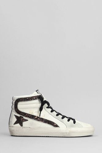Slide Sneakers In Leather - Golden Goose - Modalova