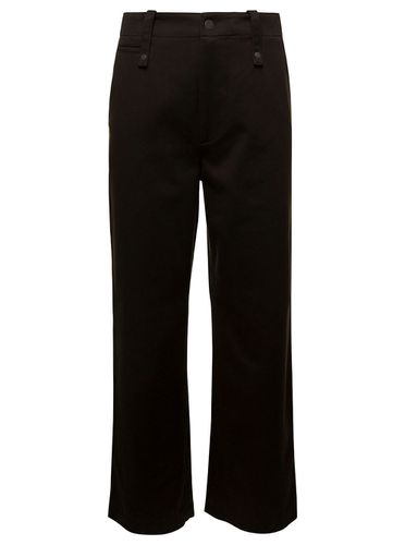 Dark Wide-leg Pants In Cotton Man - Burberry - Modalova