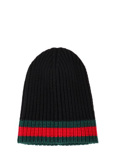 Gucci Sylvie Web Ribbed Knit Beanie - Gucci - Modalova