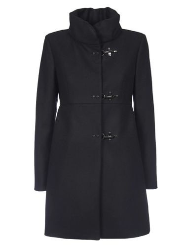 Fay Black Wool-blend Coat - Fay - Modalova