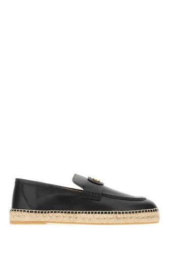 Black Leather Espadrilles - Valentino Garavani - Modalova